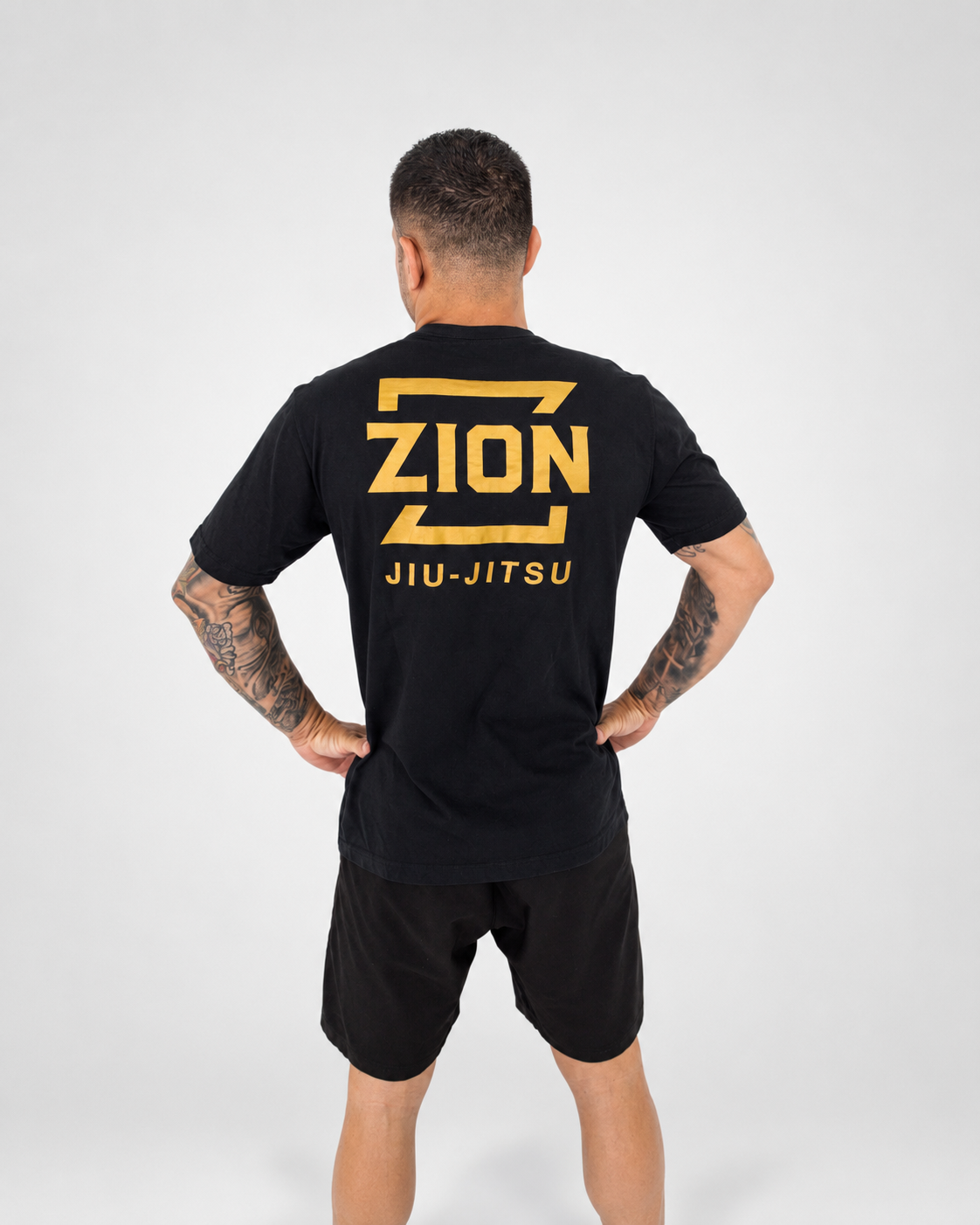 Vista traseira da camiseta Zion Jiu-Jitsu